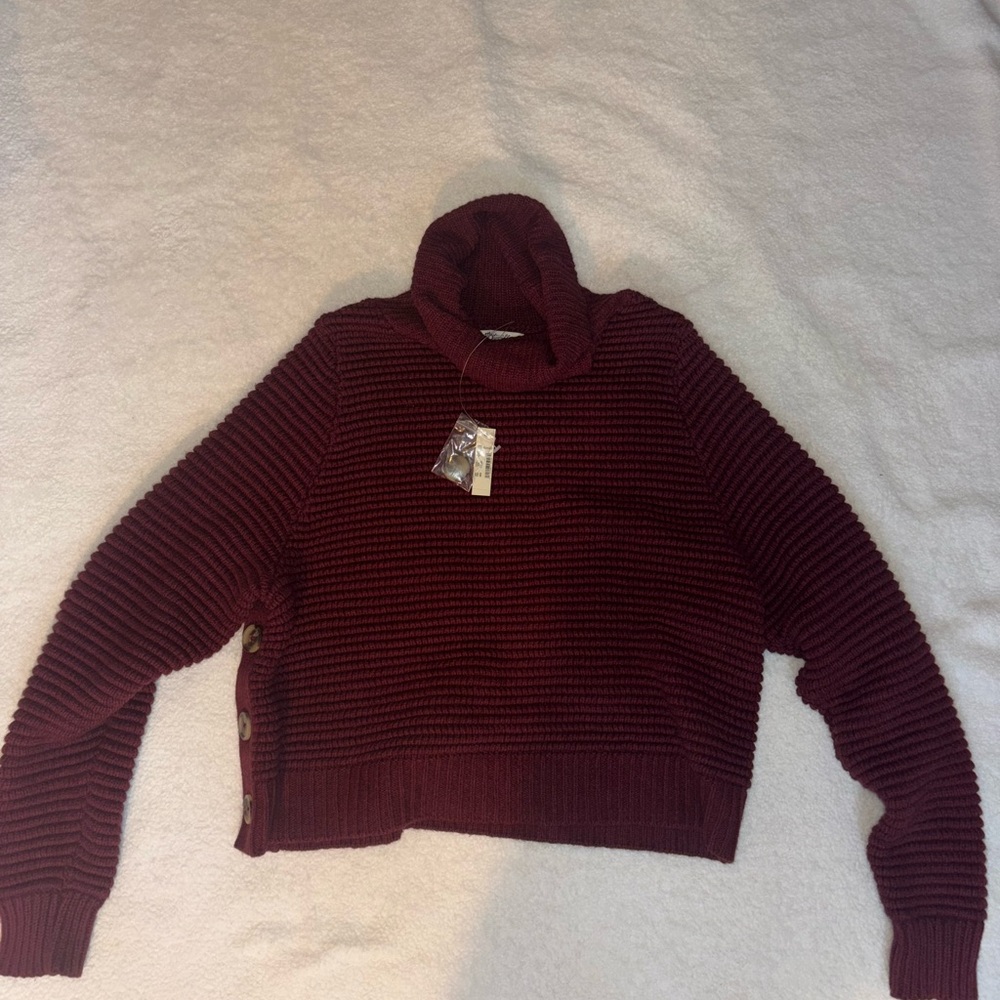 Madewell Burgundy Turtleneck Sweater